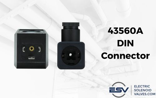 43560A DIN connector - cable grip for 3/4" solenoid valve