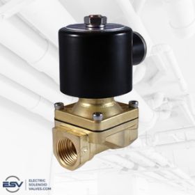 3/8'' 12V DC Brass Solenoid Valve for air, gas, water, fuel, etc