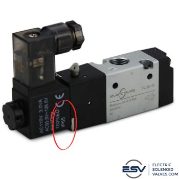 1/8'' 3 Way, 2 Position Pneumatic Solenoid Valve with an IP65 enclosure rating