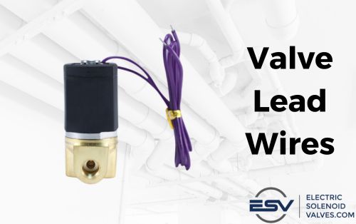 Lead wires on a 1/8" 24V AC Electric Brass Solenoid Valve