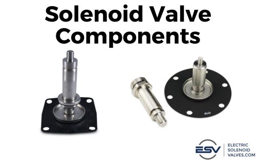 Solenoid valve internal components - plunger, spring, and diaphragm seals (EPDM and Viton)