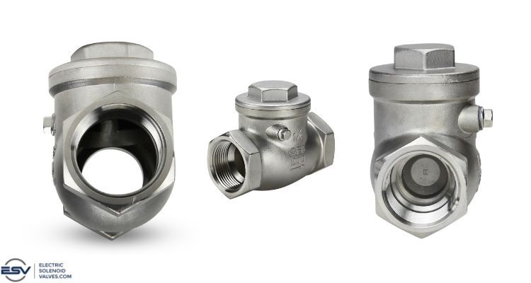 Multiple angles of a swing check valve