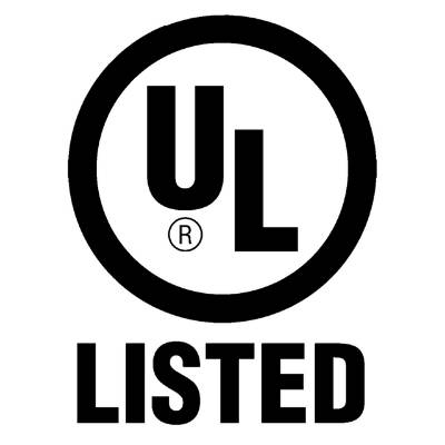 UL Listed certification symbol for valves