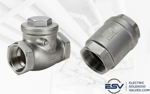 What is a check valve - two examples of stainless steel check valves; a swing check valve and a vertical check valve