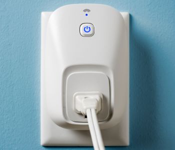 Wifi smart plug in an electrical outlet